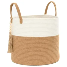 kosz-z-fredzlami-40x35-cm-brazowy-bialy