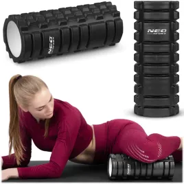 Zdjęcie produktu Roller do masażu ćwiczeń z wypustkami 33x14cm NS-953 czarny