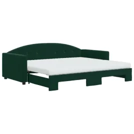 sofa-rozsuwana-2-w-1-z-materacem-90x200-cm-ciemnozielona