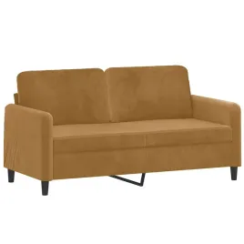 sofa-2-osobowa-aksamitna-brazowa-158x77x80cm