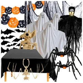 dekoracje-na-halloween-szkielet-pajak-duchy-pajeczyna-xxl-nietoperze-zestaw