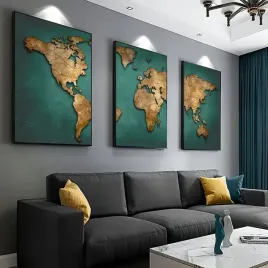 plakaty-zestaw-a3-w-ramie-mapa-swiata-kontynenty-swiat-plakat-dekoracja