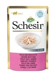schesir-dla-kotow-single-dish-fileciki-z-kurczaka-i-szynka-50g