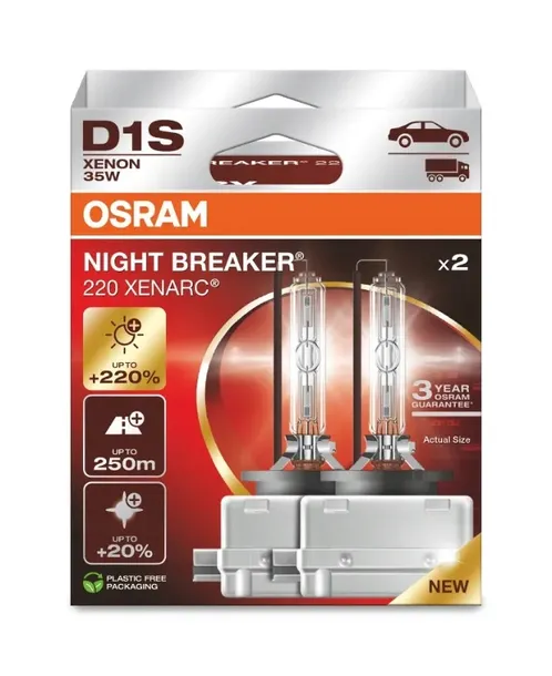 D1S OSRAM NIGHT BREAKER LASER XENARC +220% 2SZT NAJNOWSZA EDYCJA PROMO