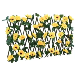trejaz-z-bluszczem-rozsuwany-180x30-zolty-pvc-drewno-68-lisci-34-kwiat