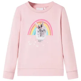 bluza-dziecieca-rainbow-rabbit-128-jasnorozowa-95percent-bawelna