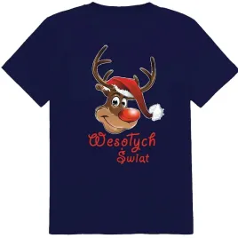 t-shirt-koszulka-swiateczna-wesolych-swiat-renifer-rudolf-128-jakosc