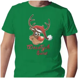 koszulka-meska-t-shirt-swiateczna-xl-wesolych-swiat-renifer-rudolf-jakosc
