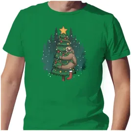koszulka-meska-t-shirt-swiateczna-m-choinka-gwiazda-leniwiec-bombki-jakosc