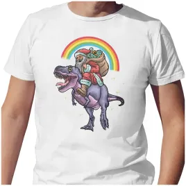 koszulka-meska-t-shirt-swiateczna-l-mikolaj-na-dinozaurze-prezenty-jakosc