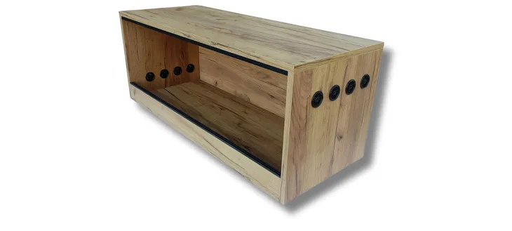 Eleganckie terrarium z wentylacją 100x40x40 cm w kolorze dąb złotym craft