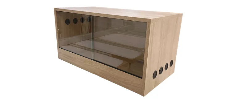 Terrarium premium z wentylacją 100x40x40 cm w kolorze Dąb SONOMA