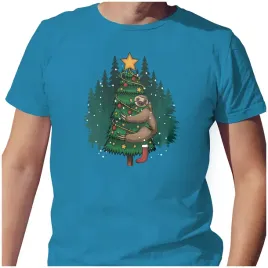 koszulka-meska-t-shirt-swiateczna-l-choinka-gwiazda-leniwiec-bombki-jakosc