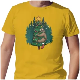 koszulka-meska-t-shirt-swiateczna-l-choinka-gwiazda-leniwiec-bombki-jakosc