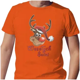 koszulka-meska-t-shirt-swiateczna-2xl-wesolych-swiat-renifer-rudolf-jakosc