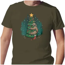 koszulka-meska-t-shirt-swiateczna-2xl-choinka-gwiazda-leniwiec-bombki