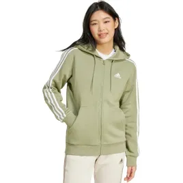 bluza-damska-adidas-essentials-3-stripes-full-zip-fleece-hoodie-oliwkowa-jp