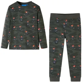 dziecieca-pizama-lis-ninja-128-khaki