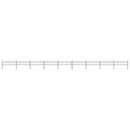 eleganckie-ogrodzenie-stalowe-153m-czarny-1530x110cm