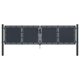 brama-ogrodowa-ze-stali-antracyt-300x125cm-z-zamkiem-klamka-i-drazkiem