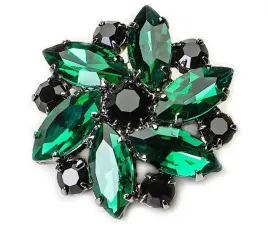 zielona-broszka-emerald-czarna-krysztaly-jablonex-kiara-elegancka-vintage