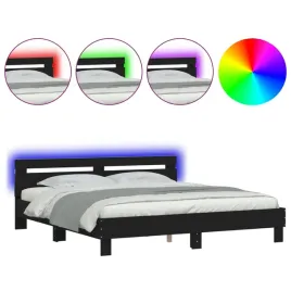 rama-lozka-z-led-203x185-czarna-drewno-rgb-led-solidne-listwy-usb