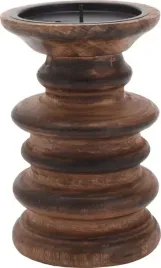 swiecznik-drewniany-brazowy-hands-16-cm