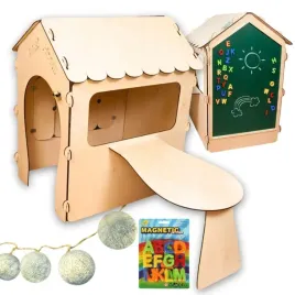 drewniany-domek-ogrodowy-dla-dzieci-86x137x105cm-tablica-lampki-stolik