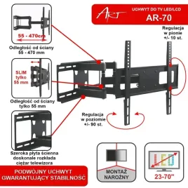 uchwyt-do-tv-led-lcd-ar-70-art-23-55-45kg-reg-pion-poziom-47cm