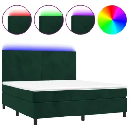 lozko-kontynentalne-z-led-160x200-ciemnozielone