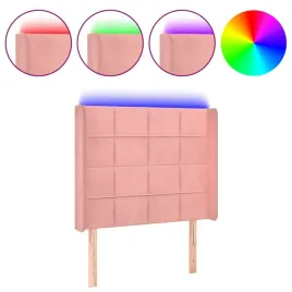 wezglowie-led-aksamit-103x16x118cm-rozowy