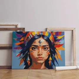 malowanie-po-numerach-indianka-70x50-cm