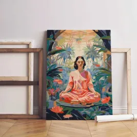 malowanie-po-numerach-medytujaca-kobieta-50x70-cm