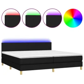 lozko-kontynentalne-z-materacem-i-led-203x200-cm-czarny-bialy