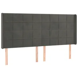 zaglowek-lozka-aksamitny-ciemnoszary-203x16x118-128-cm