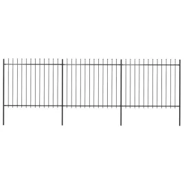 ogrodzenie-ogrodowe-z-wlocznia-stalowe-537-x-150-cm-czarne