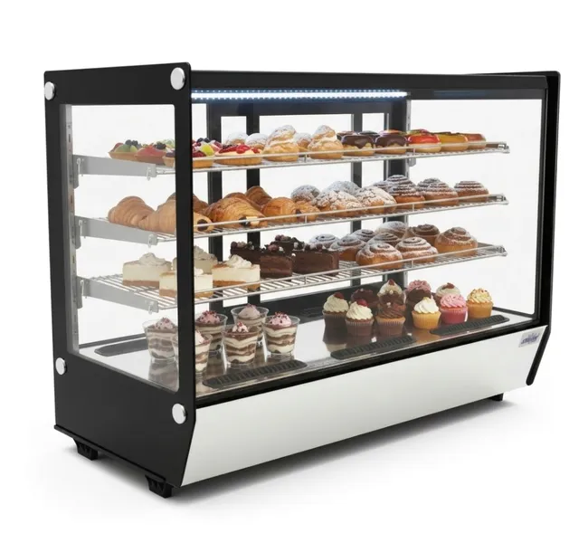 Witryna chłodnicza nadstawna cukiernicza LED 225L 1224x887x585 mm Szron