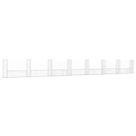 ogrodzenie-gabionowe-z-8-slupkami-zelazo-860x20x100-cm
