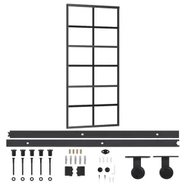 drzwi-przesuwne-szklane-esg-90x205-cm-przezroczyste-czarne