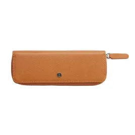 karmelowe-etui-cross-podwojne-na-suwak-naturalna-skora-saffiano