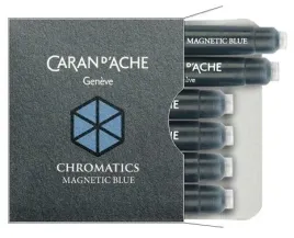 naboje-caran-d-ache-chromatics-magnetic-blue-pudeleczko-6-szt