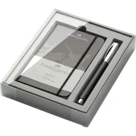 zestaw-prezentowy-faber-castell-roller-ambition-resin-black-z-notesem