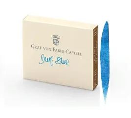 naboje-do-pior-graf-von-faber-castell-niebieskie-gulf-blue-opak-6-szt