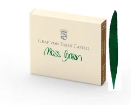 naboje-do-pior-graf-von-faber-castell-moss-green-zielone-opakowanie-6-szt