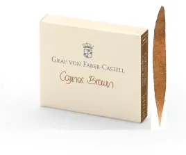 naboje-do-pior-graf-von-faber-castell-cognac-brown-brazowe-opak-6-szt