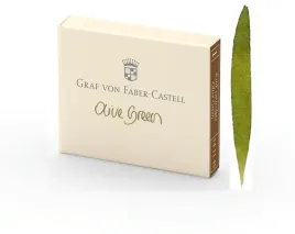 naboje-do-pior-graf-von-faber-castell-olive-green-oliwkowe-6-szt