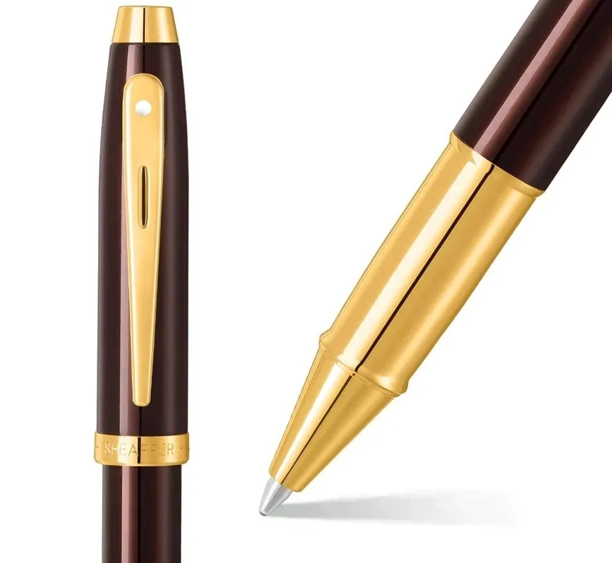 elegancki-roller-sheaffer-100-coffee-gt-pvd-stan-nowy