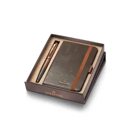 dlugopis-sheaffer100-coffee-pvd-z-brazowym-notesem-zestaw-prezentowy