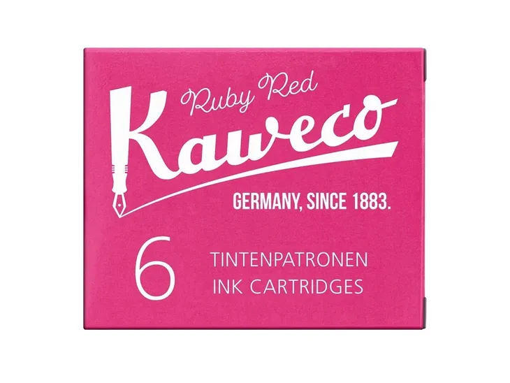 naboje-kaweco-ruby-red-czerwone-stan-nowy
