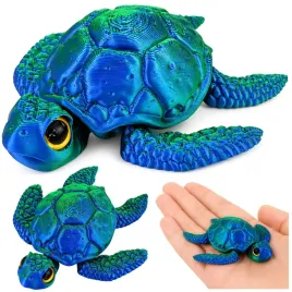 figurka-zolw-morski-3d-ruchome-pletwy-glowa-niebiesko-zielony-8-cm